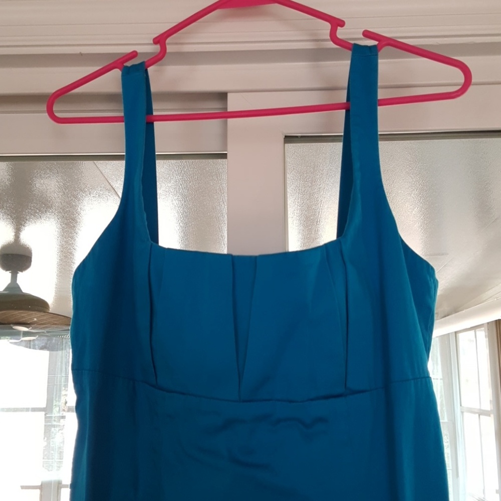 Fitted turquoise dress